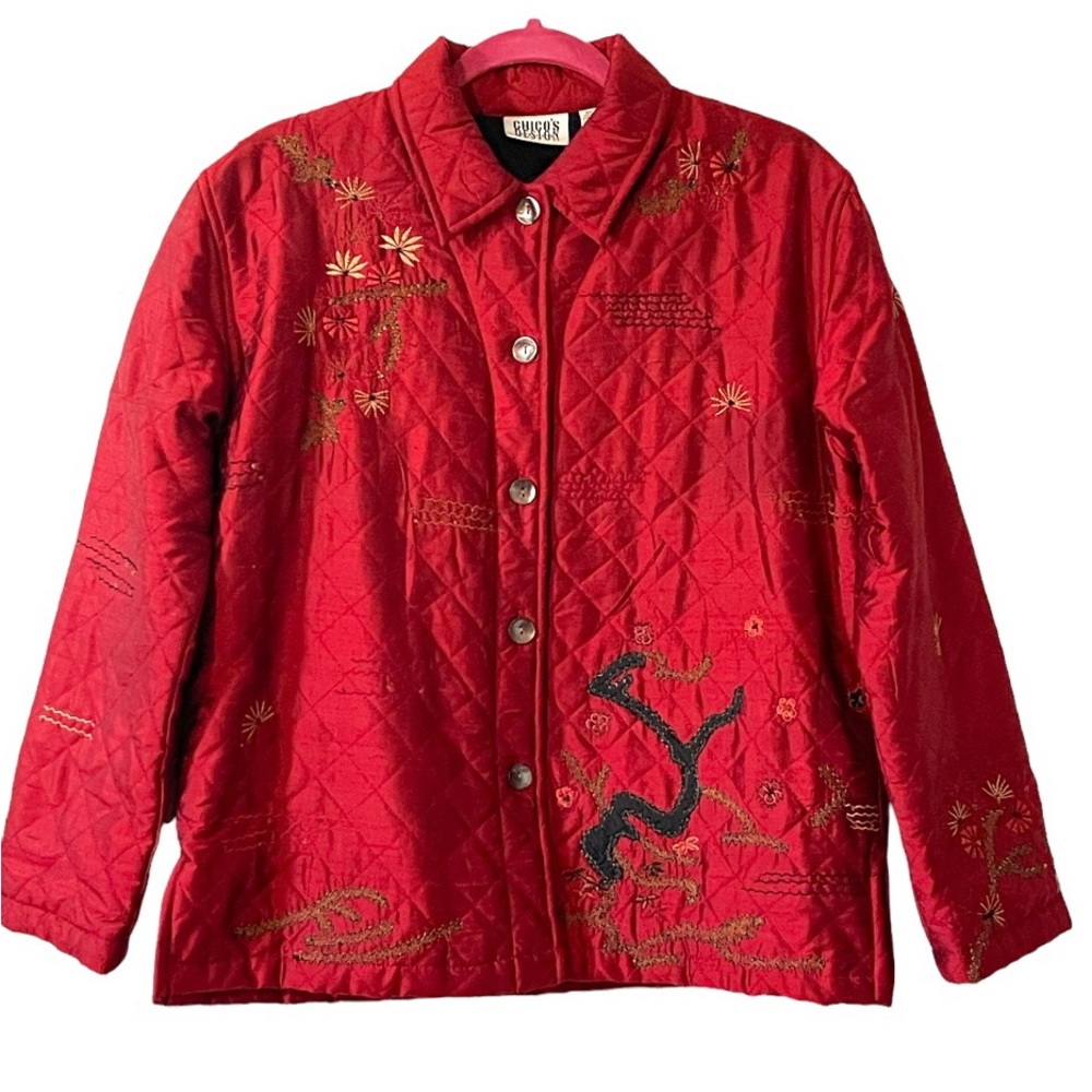 Vintage Chico’s Embroidered Jacket Sz 1